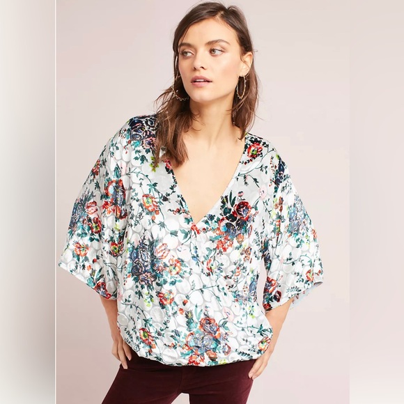 Anthropologie Maeve Umi Wrap Top - Picture 2 of 6